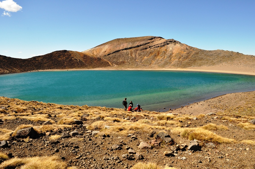 Tongariro Crossing - Modré jazero